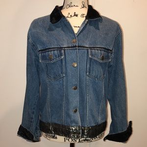 Vintage unique little mermaid Jean jacket